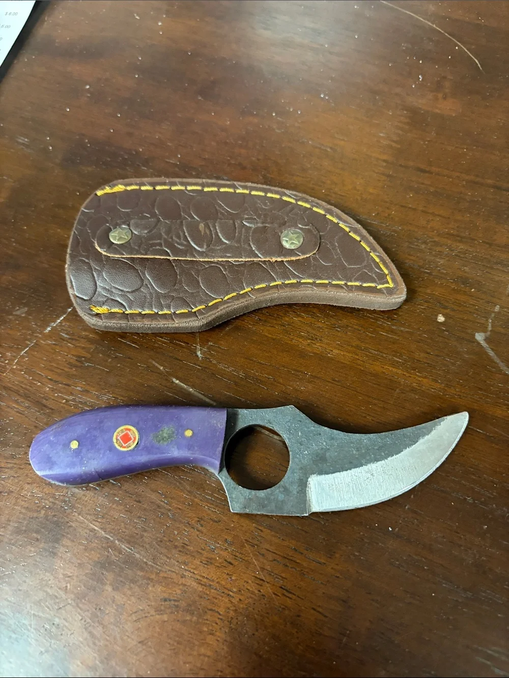 Hand crafted Multi-Color Short Skinner Knife